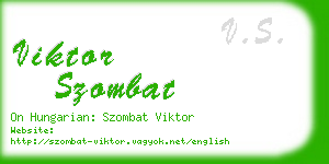 viktor szombat business card